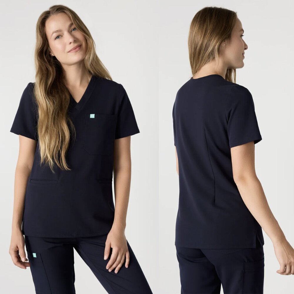 Garde-Malade NWT LIV RE-GARDE Pride Three Pockets Scrub Top, Navy Blue, XL - Picture 2 of 7